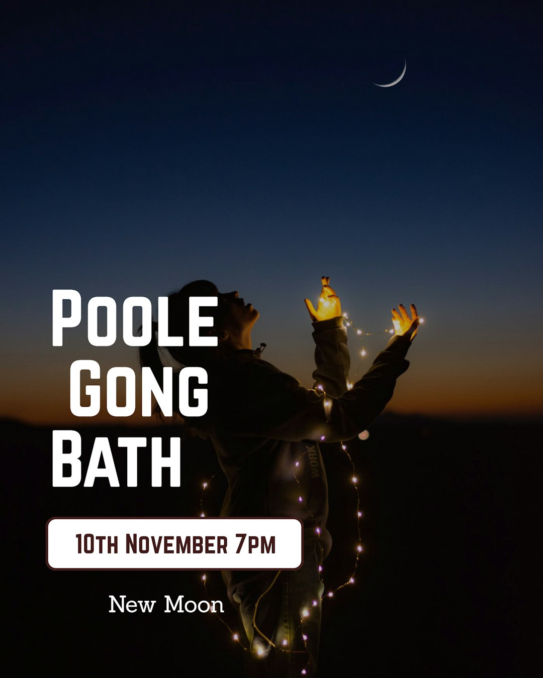 new moon Poole Evening Gong Bath 10th November 2026 - Scania Price