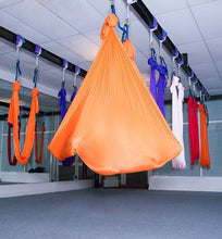Load image into Gallery viewer, Aerial Gong Bath with Scania - Scania Sound meditation in a hammock. Yoga Lounge Bournemouth